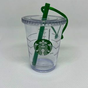2014 Starbucks Cold Cup Ornament (Green Straw)